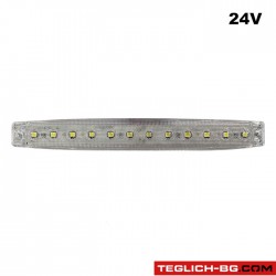 Габарит 0050 с 12 LED диода - 24V Бял