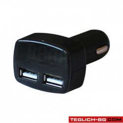 Елетрически вотметър 12/24V с 2 USB порта - 1629
