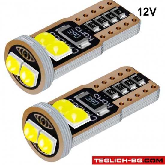 Диодни крушки 3031 6SMD - 12V 2бр/к-т