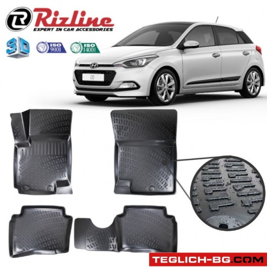 Гумени стелки RizLine за Hyundai i20 08-14