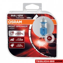 Халогенни крушки Osram Night Breaker Laser H4 2бр/к-т Халогенни крушки Osram Night Breaker Laser H4 2бр/к-т