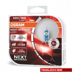 Халогенни крушки Osram Night Breaker Laser  H11 2бр/к-т Халогенни крушки Osram Night Breaker Laser  H11 2бр/к-т