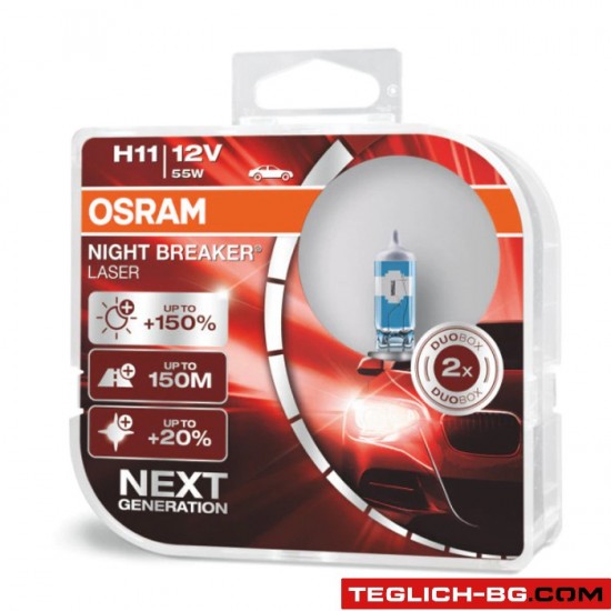 Халогенни крушки Osram Night Breaker Laser  H11 2бр/к-т
