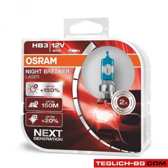 Халогенни крушки Osram Night Breaker Laser  HB3 / 9005 2бр/к-т