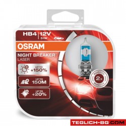 Халогенни крушки Osram Night Breaker Laser  HB4 / 9006 2бр/к-т Халогенни крушки Osram Night Breaker Laser  HB4 / 9006 2бр/к-т