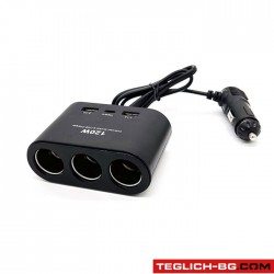 Разклонител за запалка 3-ка + 2 USB + C-Type 1653 Разклонител за запалка 3-ка + 2 USB + C-Type 1653