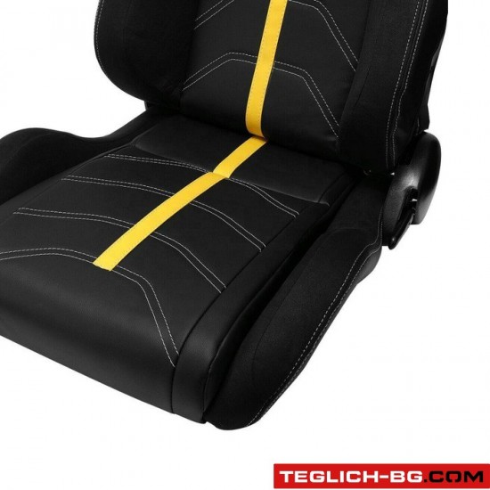 Спортни седалки тип рекаро -1079 жълта