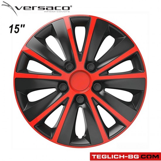 Тасове за джанти 15'' Versaco Rapid Red / Black