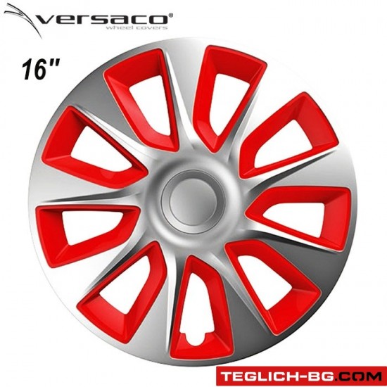 Тасове за джанти 16'' Versaco Stratos Silver / Red