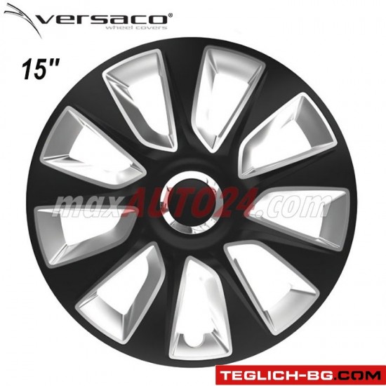 Тасове за джанти 15'' Versaco Stratos RC Black/Silver