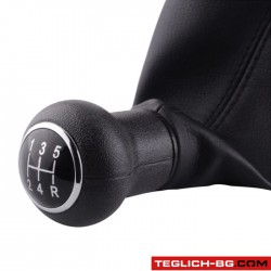 Топка за скоростен лост с маншон подходяща за Passat B5 (97-05) с 5 скорости - Black Топка за скоростен лост с маншон подходяща за Passat B5 (97-05) с 5 скорости - Black