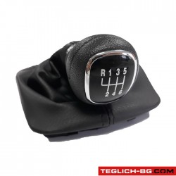 Топка за скоростен лост с маншон подходяща за Skoda Octavia 07-14 с 6 скорости Топка за скоростен лост с маншон подходяща за Skoda Octavia 07-14 с 6 скорости