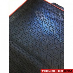 Гумени стелки универсални 2015-4бр/к-т - черни с червен кант