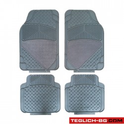 Гумени стелки с мокет универсални 3005 сиви 4 бр/к-т