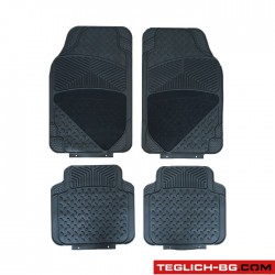 Гумени стелки с мокет универсални 3005 черни 4бр/к-т