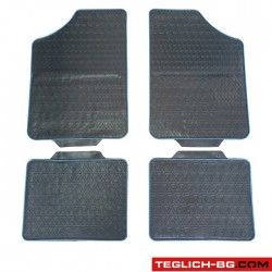 Гумени стелки универсални 2015-4бр/к-т - черни със син кант