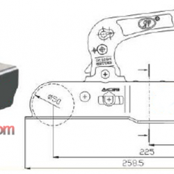 Лапа за ремарке до 750кг за профил 60мм Лапа за ремарке до 750кг за профил 60мм
