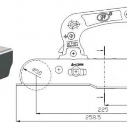Лапа за ремарке до 750кг за профил 50х50мм Лапа за ремарке до 750кг за профил 50х50мм